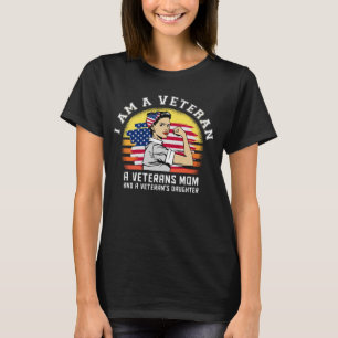 Camiseta American Flag Female Veteran I Am A Veteran