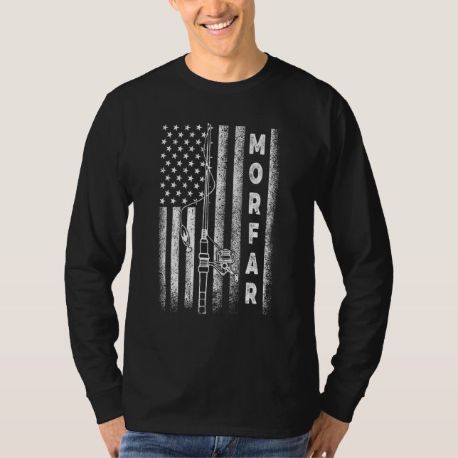 Camiseta American Flag Fishing Morfar (Frente)
