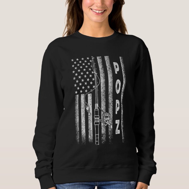 Camiseta American Flag Fishing Popz (Frente)