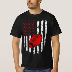 Camiseta American Flag Football USA Patriotic Sport Lover C