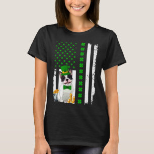 Camiseta American Flag French Buldogue Dog Funny St Patrici