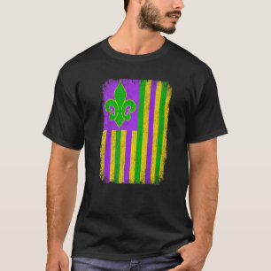 Camiseta American Flag Funny Mardi Gras Carnavais Festiv