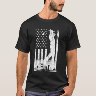 Camiseta American Flag Golf Club USA 4 De Julho Para Homens