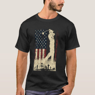 Camiseta American Flag Golf Club USA 4 De Julho Para Homens