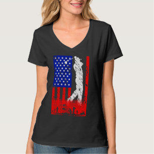 Camiseta American Flag Golf Club USA 4 De Julho Para Homens
