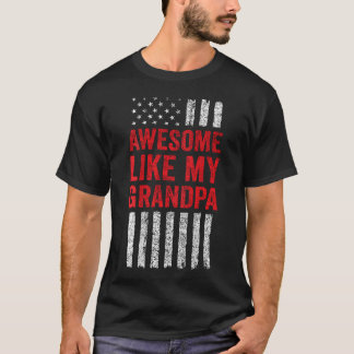 Camiseta American Flag Granddaughter Grandson Awesome Like 