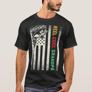 Camiseta American Flag Grandpa Bass Fishing Gift Unique Fis