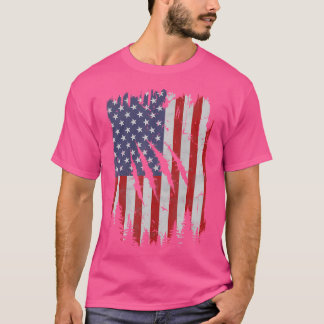 Camiseta American Flag Grizzly Bear Vintage Usa Xxx H