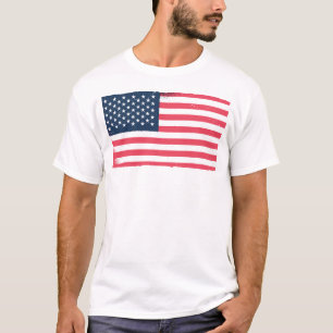 Camiseta American Flag Grunge EUA Flag Patriótico Mens Kids