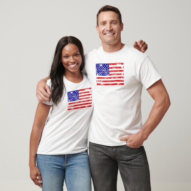 Camiseta American Flag Grunge Shirt (Unissex)