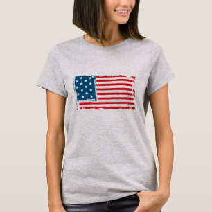 Camiseta American Flag Grunge Vintage Tshirt