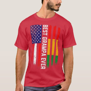 Camiseta American Flag & Guiné Best Grampa Nunca