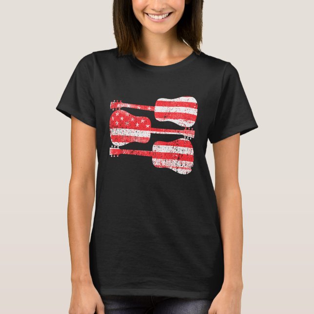 Camiseta American Flag Guitars (Frente)