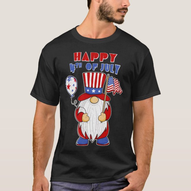 Camiseta American Flag Happy Independence Day 4 De Julho G (Frente)