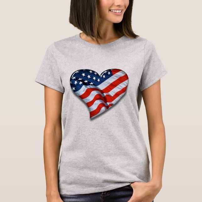Camiseta American Flag Heart (Frente)