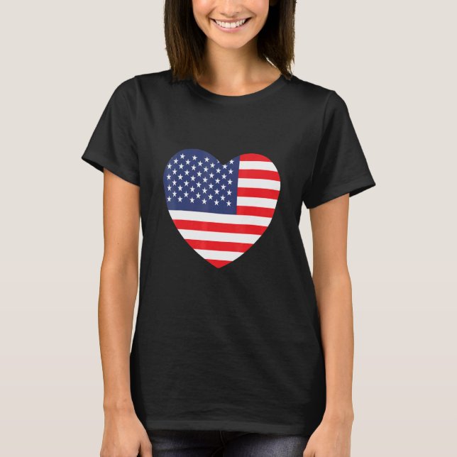Camiseta American Flag Heart (Frente)