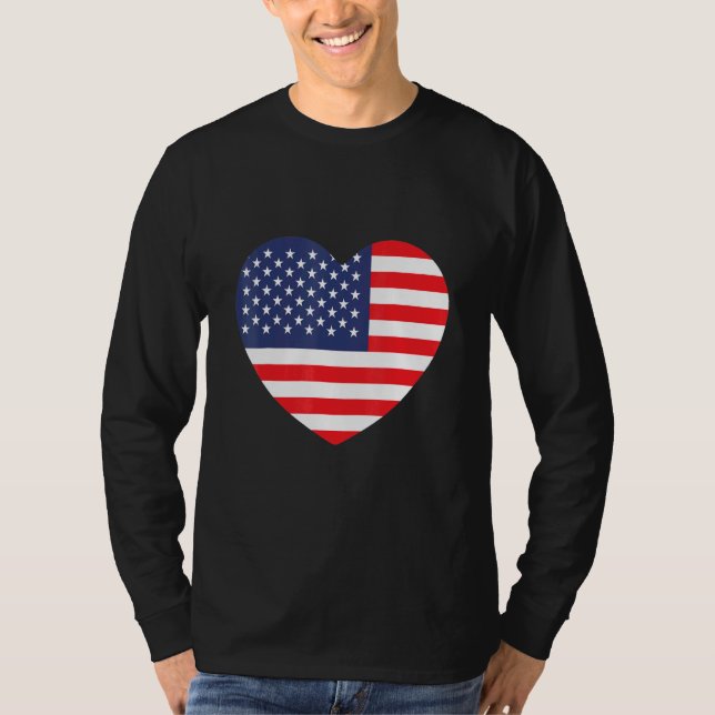 Camiseta American Flag Heart (Frente)