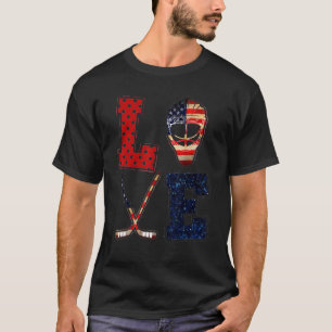 Camiseta American Flag Hockey 4 De Julho Patriótico Spo