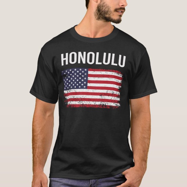 Camiseta American Flag Honolulu (Frente)