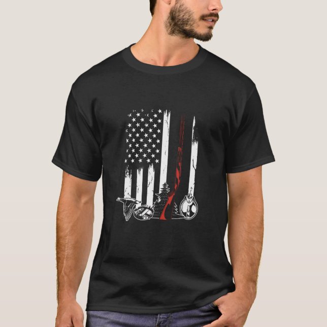 Camiseta American Flag Hunter (Frente)
