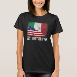Camiseta American Flag & Italy Flag Best Brother Ever Famil
