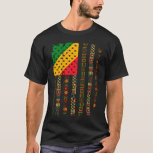 Camiseta American Flag Kente African Legal History Mon