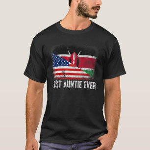 Camiseta American Flag & Kenya Flag Best Atitie Ever Family