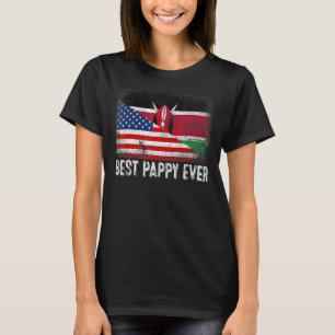 Camiseta American Flag & Kenya Flag Best Pappy Ever Family