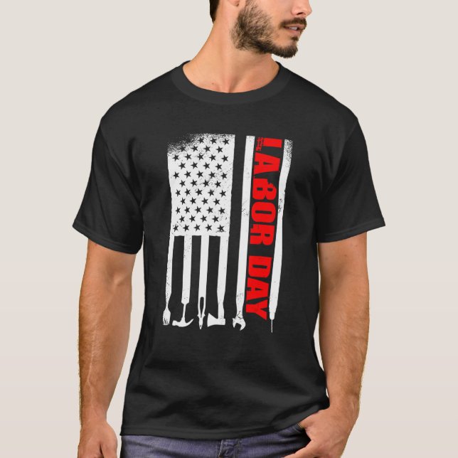 Camiseta American Flag Labor Day (Frente)