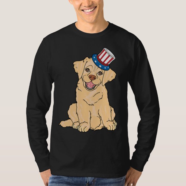 Camiseta American Flag Labrador (Frente)