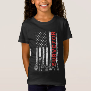 Camiseta American flag land Surveyor survey engenheiro de t
