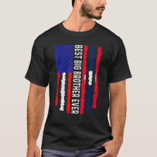 Camiseta American Flag Laos Flag Melhor Irmão Grande Já Fam