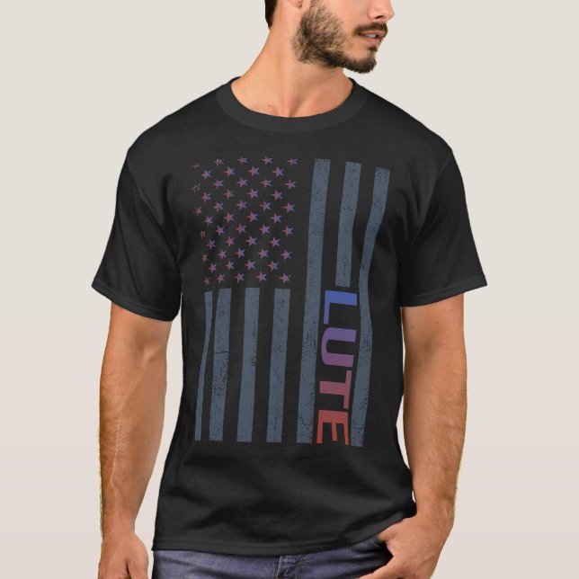Camiseta American Flag Lute (Frente)