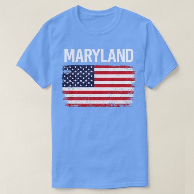 Camiseta American Flag Maryland (Frente do Design)