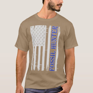 Camiseta American Flag Megalodon Teeth Shark Fossil Hunter 