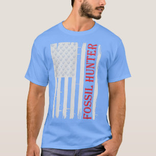 Camiseta American Flag Megalodon Teeth Shark Fossil Hunter