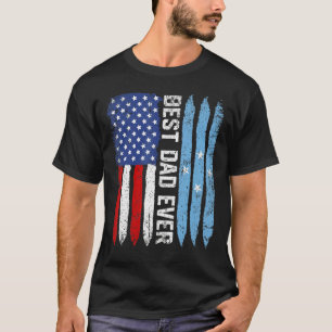 Camiseta American Flag Micronésia Sinalizador Melhor Pai