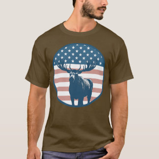 Camiseta American Flag Moose 2
