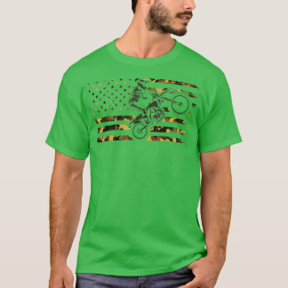 Camiseta American Flag Motocross Biker American Flag Dirt B