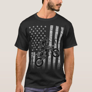 Camiseta American Flag Motocross Dirt Bike