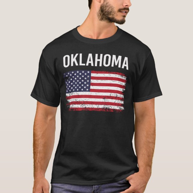 Camiseta American Flag Oklahoma (Frente)