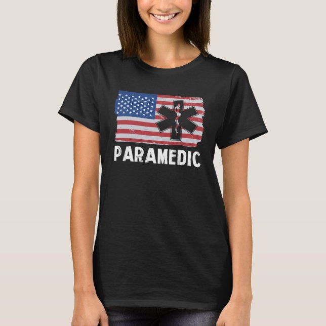 Camiseta American Flag Paramedic (Frente)