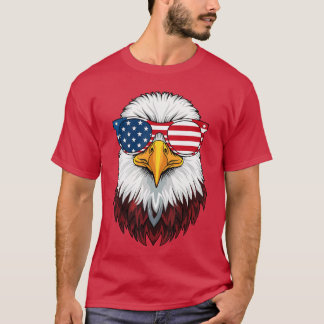 Camiseta American Flag Patriotic Eagle Men Boys 4th of July