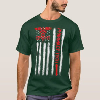 Camiseta American Flag Pharmacy Technician CPhT Tech Gift