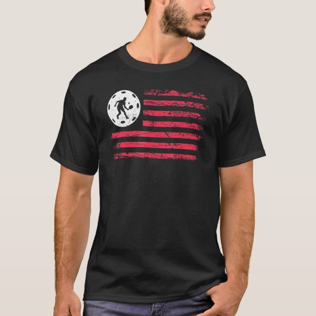 Camiseta American Flag Pickleball Player (Frente)