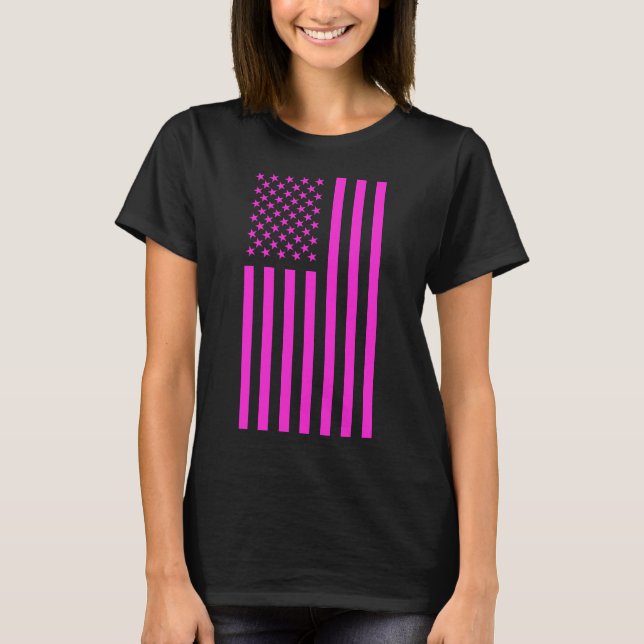Camiseta American Flag Pink  (Frente)