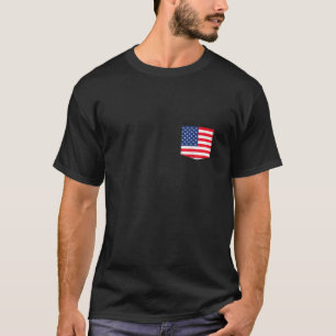 Camiseta American Flag Pocket Patriotic 4 de julho USA Vet