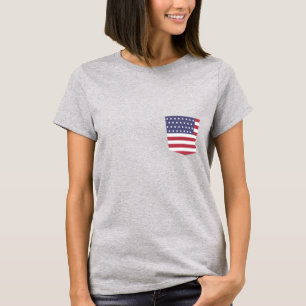 Camiseta American Flag Pocket Tee Fake Pocket shirt design