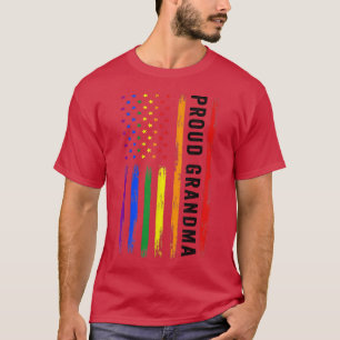 Camiseta American Flag Proud Grandma Gay Pride Support LGBT