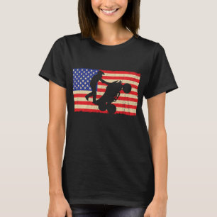Camiseta American Flag Quad ATV Wheelie Bike Rider Legal Di